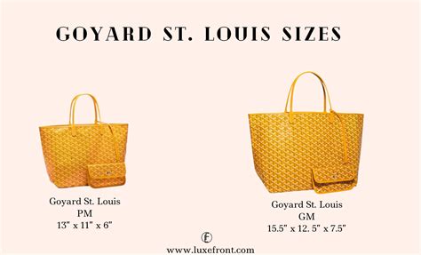 goyard st louis tote price 2023|goyard st louis size comparison.